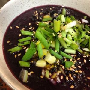 purple carrot soup bowl